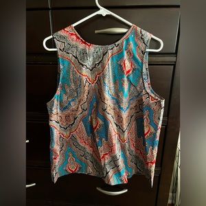 JCrew tank with tie neck